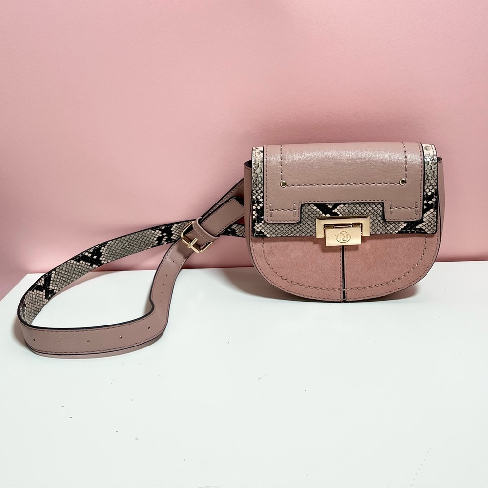 Pink animal print snake skin mini bag purse Fanny pack
From river island